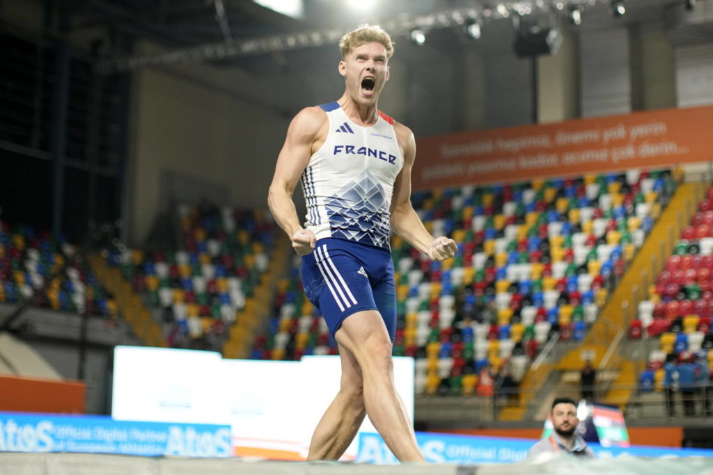 Kevin Mayer, Champion d'Europe d’Heptathlon en salle 2023 à Istanbul.