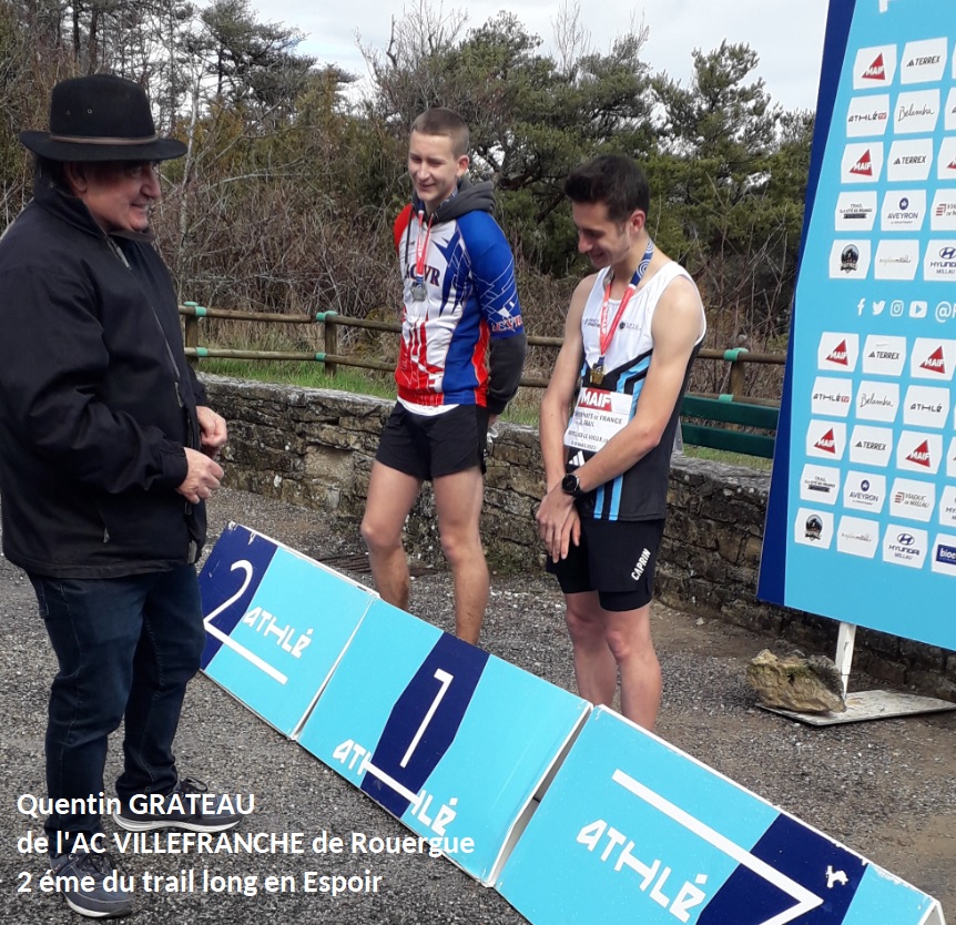 Quentin GRATEAU, Vice-Champion de France Trail Long en Espoir.